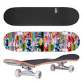 KMX Complete 31" x 8" Skateboard for Beginners Double Kick Concave Deck 7 Layer Canadian Maple | Premium Truck | Kids Cruiser Skateboard for Kids Ages 6-12 Girls BoysTeens(Comic Cartoon)