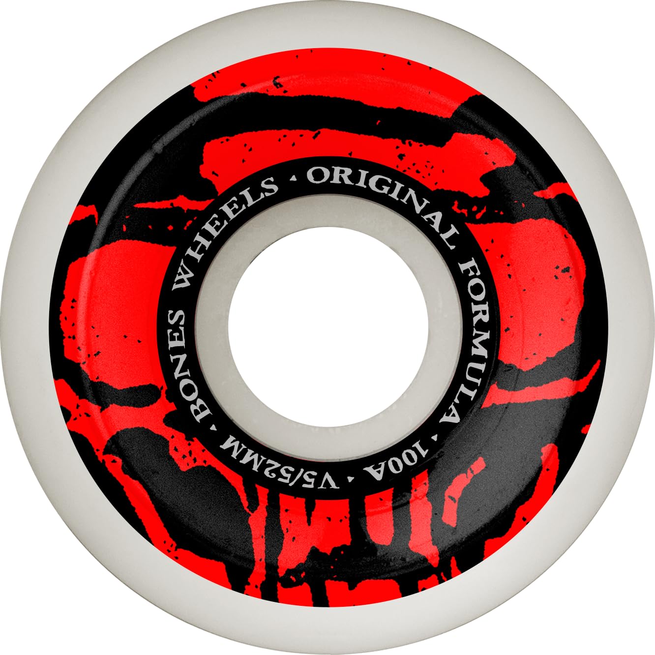 Bones Wheels Mummy Skulls 100A Skateboard Wheels 52mm V5 Sidecut White