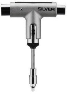 Silver Ratchet Skateboard Tool Silver